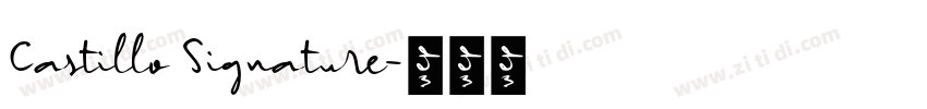 Castillo Signature字体转换